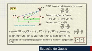 Equação de Gauss
Equação de Gauss
 