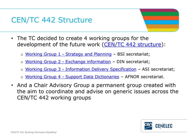International BIM standardization - CEN/TC 442 and ISO/TC 59 | PPTX