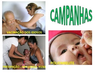 VACINAÇÃO DOS IDOSOS PREVENÇÃO - INFLUENZA  H1N1 POLIOMIELITE 
