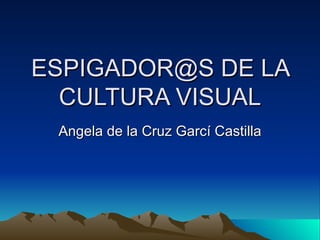 ESPIGADOR@S DE LA CULTURA VISUAL Angela de la Cruz Garcí Castilla 