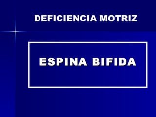 ESPINA BIFIDA DEFICIENCIA MOTRIZ