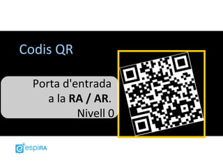 Codis QR

 Porta d'entrada
    a la RA / AR.
          Nivell 0
 