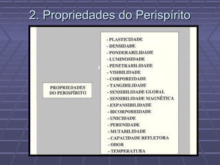 2. Propriedades do Perispírito2. Propriedades do Perispírito
 