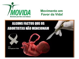 “Não obstante se argumente
quanto ao direito que a mulher
tem sobre o seu corpo, a verda
de é que aquele que se desen-
volve na intimidade intrauterina
não lhe é a continuação, sendo
antes o resultado da união de
outras energias que se conju-
gam para manifestar a vida e prolongá-la
através da sucessão dos anos.
Um filho é uma dádiva de Deus.” (DIVALDO P.
FRANCO, Terapêutica de Emergência, Amélia Rodrigues, p. 19)
 