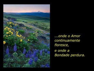...onde o Amor
continuamente
floresce,
e onde a
Bondade perdura.
 