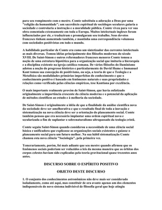 Comte - Espirito Positivo