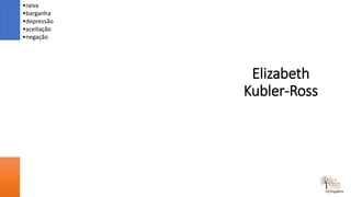 Elizabeth
Kubler-Ross
rrCirqueira
•raiva
•barganha
•depressão
•aceitação
•negação
 