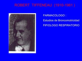 ROBERT  TIFFENEAU  (1910-1961 ) FARMACOLOGO : Estudios de Broncomotricidad FIFIOLOGO RESPIRATORIO 