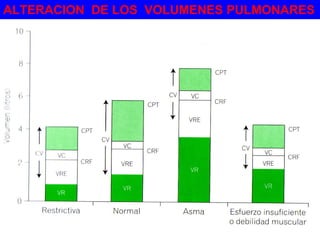 ALTERACION DE LOS VOLUMENES PULMONARES 
 