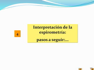 Interpretación de la
espirometría:
pasos a seguir:...
4
 