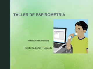 TALLER DE ESPIROMETRÍA
Rotación: Neumología
Residente:Carlos F. Laguado
 