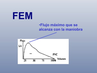 FEM
• Flujo máximo que se
alcanza con la maniobra

 