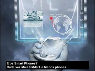 E os Smart Phones?
Cada vez Mais SMART e Menos phones.
 