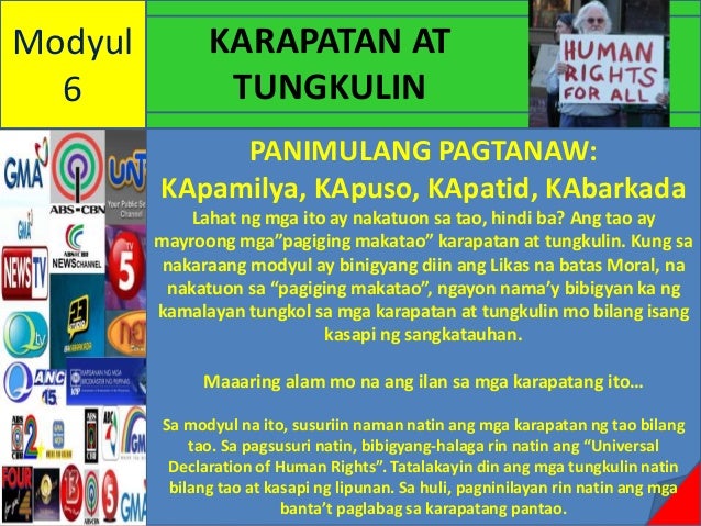 Edukasyon sa Pagpapakatao - Module 6 (Karapatan at Tungkulin)