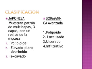  JAPONESA            BORMANN
  Muestran patrón    CA Avanzada
  de multicapas, 3
  capas, con un      1.Polipoide
  real...