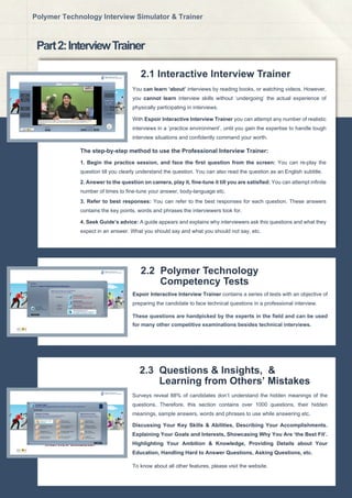 Polymer Technology Job Interview / Viva Voce Simulator & Trainer | PDF