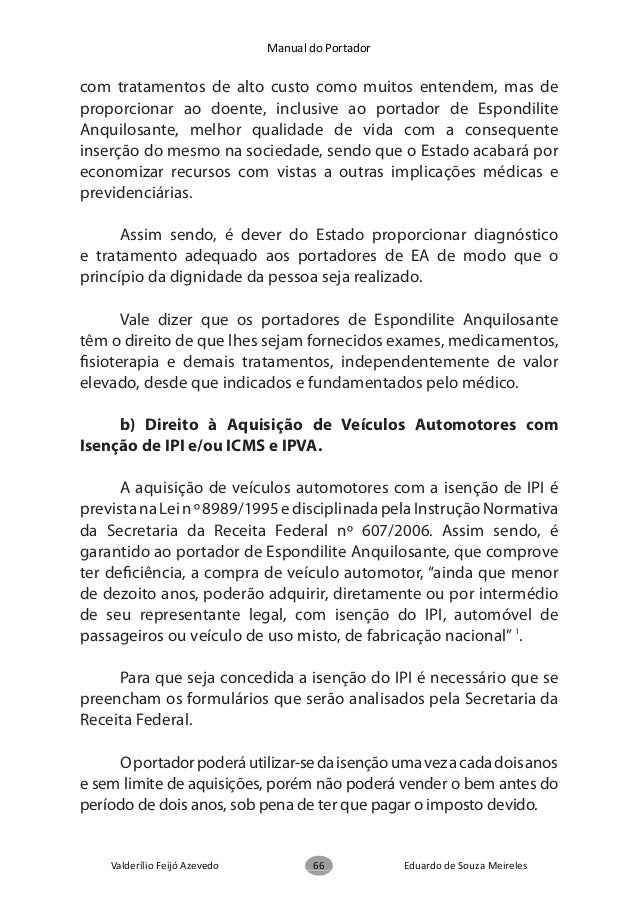 Espondilite Anquilosante -Cartilha do Deficiente