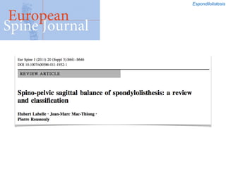 Espondilolistesis
 