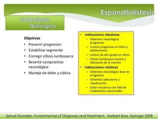 Spinal Disorders. Fundamental of Diagnosis and Treatment. Norbert Boss. Springer 2008
 