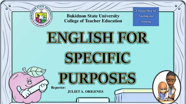 English for Specific Purposes