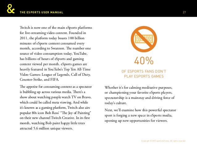 The Esports User Manual