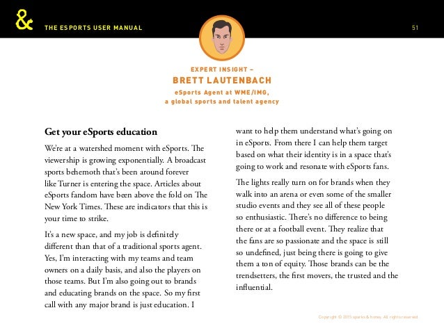 The Esports User Manual