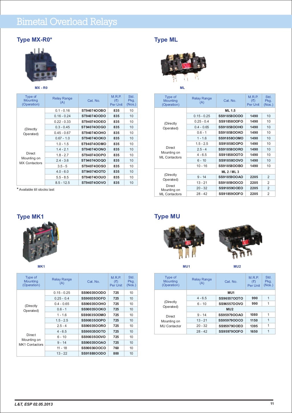 SUPREME ELECTRICALS & CABLES L&T Price List