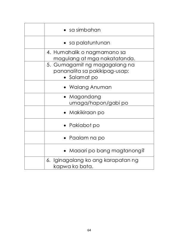 Edukasyon SA Pagpapakatao Grade 2 Worksheets