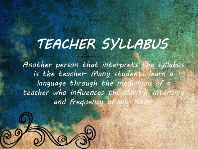 Types Of Syllabus ESP English For Specific Purposes 