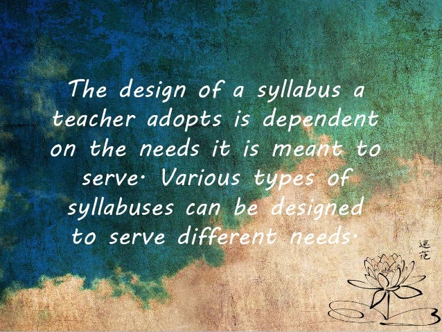 Types Of Syllabus ESP English For Specific Purposes 