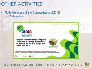 OTHER ACTIVITIES
 World Congress of Soil Science (August 2018)
 Participation
 