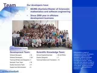 TeamOur developers have:BS/MS (Bachelor/Master of Science)in mathematics and software engineering