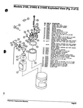 Espressimo 2100, 2400 & 1700