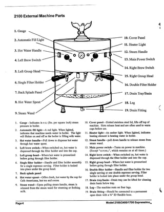 Espressimo 2100, 2400 & 1700