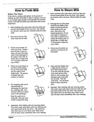 Espressimo 2100, 2400 & 1700