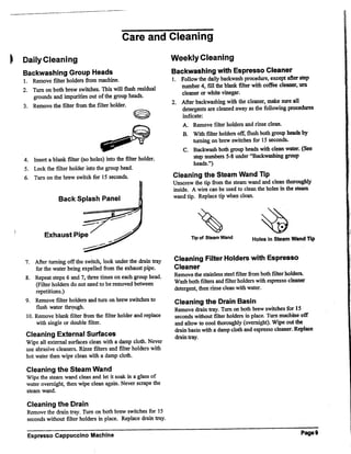 Espressimo 2100, 2400 & 1700