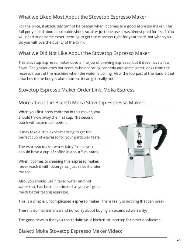 Bialetti Moka Stovetop Espresso Maker