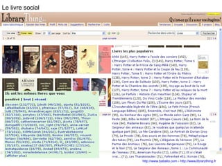 Le livre social http://www.babelio.com  -  http://www.librarything.fr 
