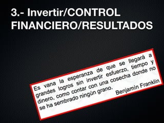 3.- Invertir/CONTROL
FINANCIERO/RESULTADOS
 
