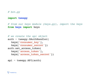 Build a Twitter Bot with Basic Python | PDF