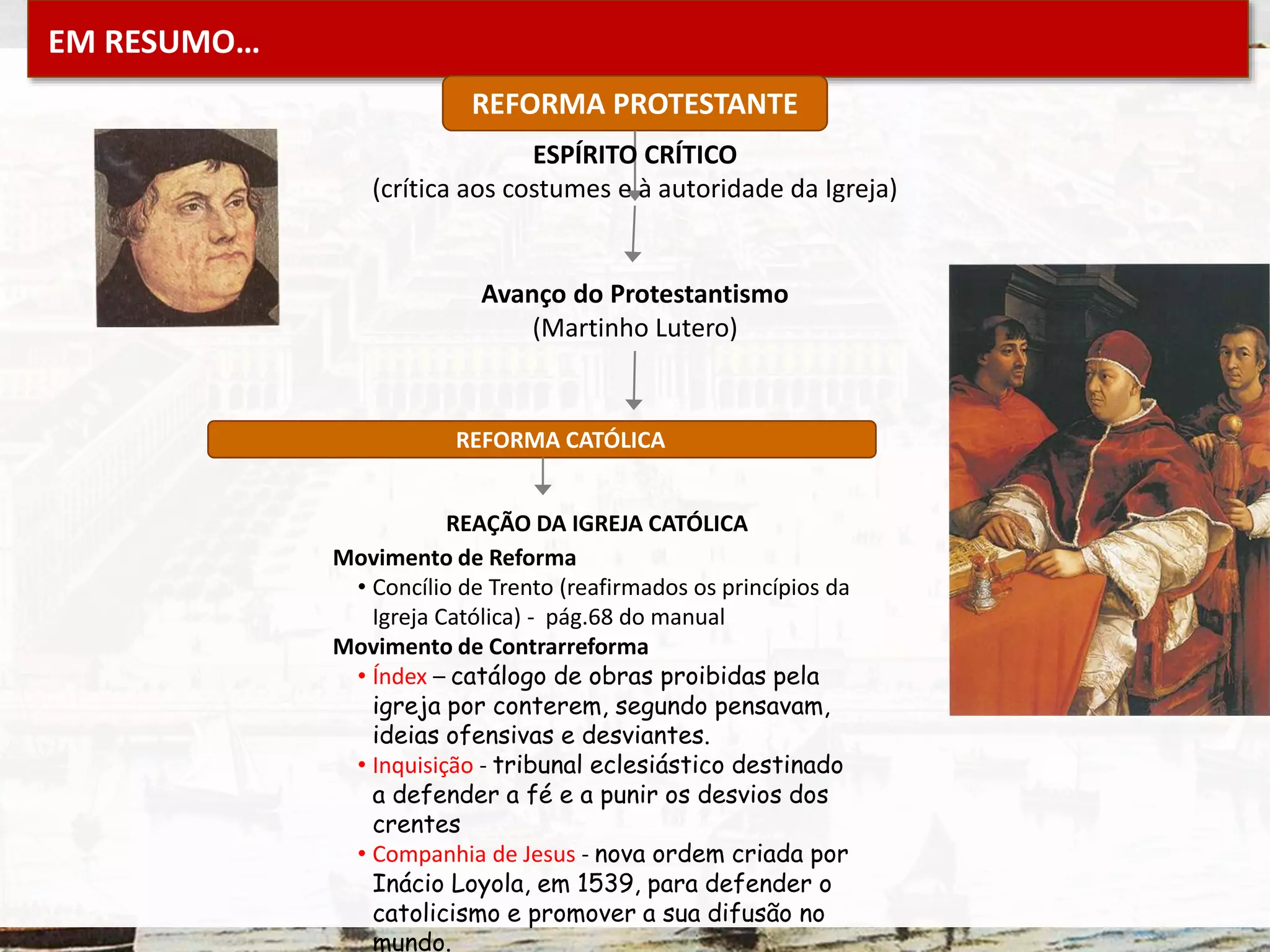 Reforma Protestante e Reação Católica | PPT