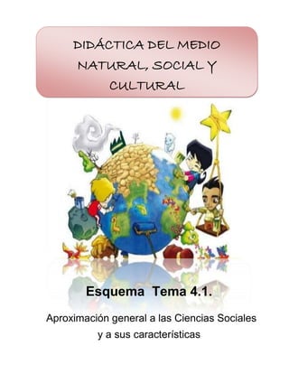 Esquema Tema 4.1.
Aproximación general a las Ciencias Sociales
y a sus características
DIDÁCTICA DEL MEDIO
NATURAL, SOCIAL Y
CULTURAL
 