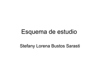 Esquema de estudio
Stefany Lorena Bustos Sarasti
 