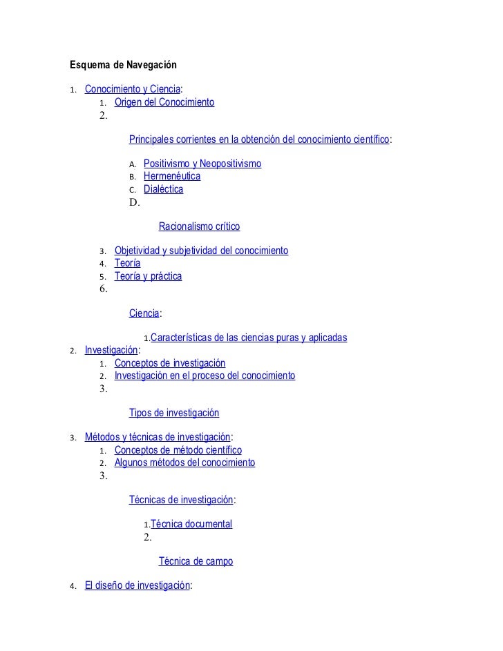 Esquema de investigación