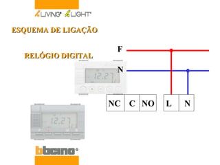 NC  C  NO L  N F N RELÓGIO DIGITAL ESQUEMA DE LIGAÇÃO 