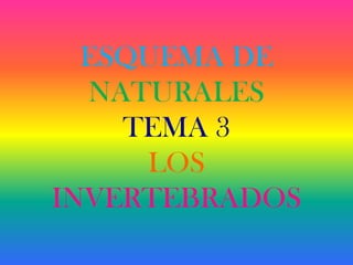 ESQUEMA DE
  NATURALES
    TEMA 3
     LOS
INVERTEBRADOS
 