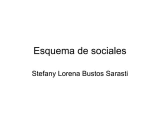Esquema de sociales
Stefany Lorena Bustos Sarasti
 
