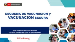Dirección Regional de Salud Ayacucho
Estrategia Sanitaria Regional de Inmunizaciones
ESQUEMA DE VACUNACION y
VACUNACION SEGURA
 