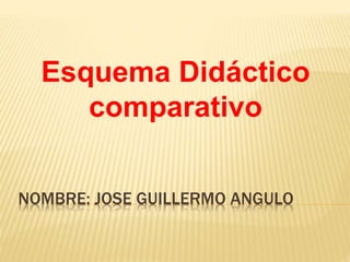 NOMBRE: JOSE GUILLERMO ANGULO
Esquema Didáctico
comparativo
 