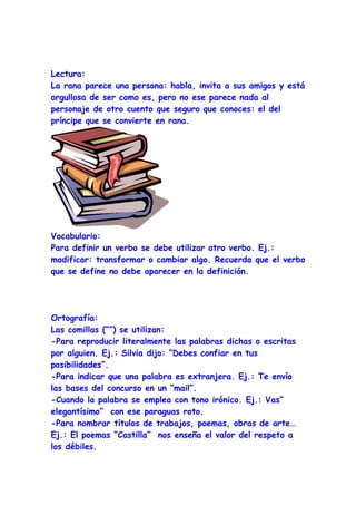 Esquema lengua tema 8